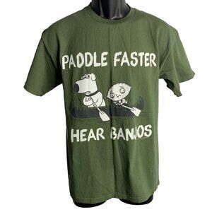 Family Guy Crewneck Short Sleeve T Shirt S Green Graphic 2010 Fox Stewie Brian